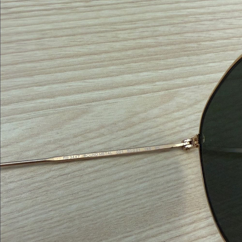 Ray-Ban Gold Frame Round Sunglasses - Picture 5 of 7